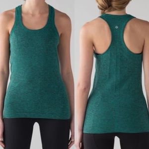 Lululemon Swiftly Tech Racerback Tank - Viridian Green/Black